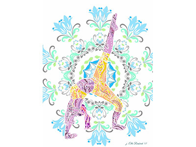 "Inner Balance" color design digitalart digitalpainting freehand mandala painting photoshopart yoga