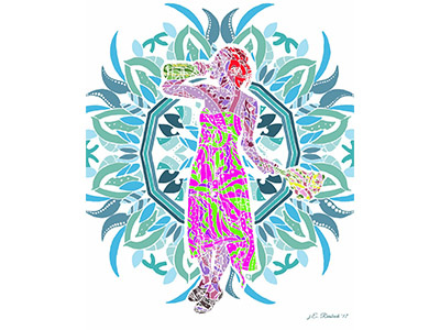 "Art Booze And Flowers" color design digitalart digitalpainting freehand mandala painting photoshopart popart
