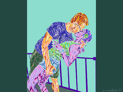 "Melting In His Arms" art colors digitalart digitaldrawing digitalpainting freehand handdrawn painting