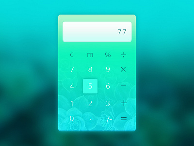 Calculator app calculator dailyui design green rose ui web