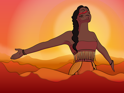 Walu the Sun Woman design graphic design illustration meditation