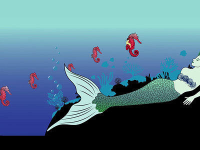 mermaid animation artist creative arts design illustration