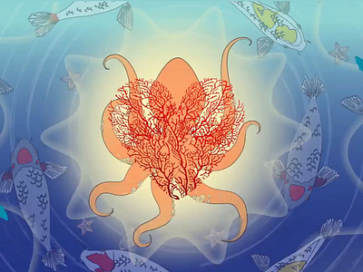 Octopus Love animation design graphic design illustration