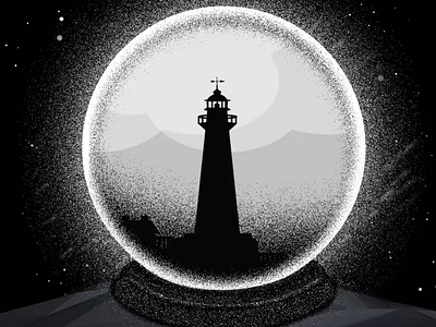 Lighthouse Globe animation artist illustration