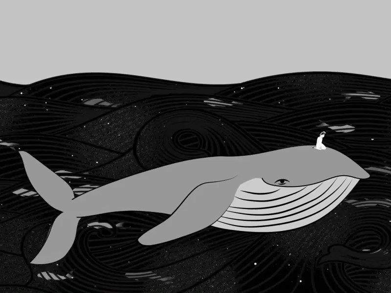 Night Whale by Ellie Dixon on Dribbble