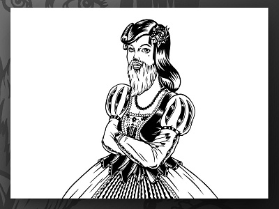 Lady Blanche beer beerlabel blackandwhite brewery chop cumformers drawing illustration label lady lukeb markers