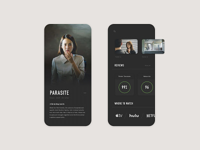UI—01 app brand clean concept design minimal modern movies parasite sketch ui ux web