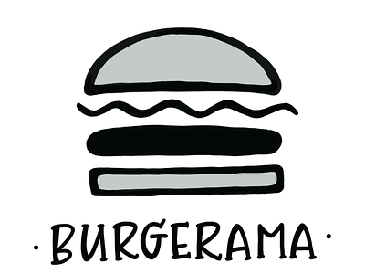 Burgerama Logo burger graphic lettering logo minimalist