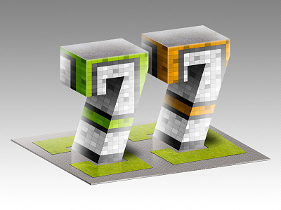 77 Digits digits houses isometric numbers