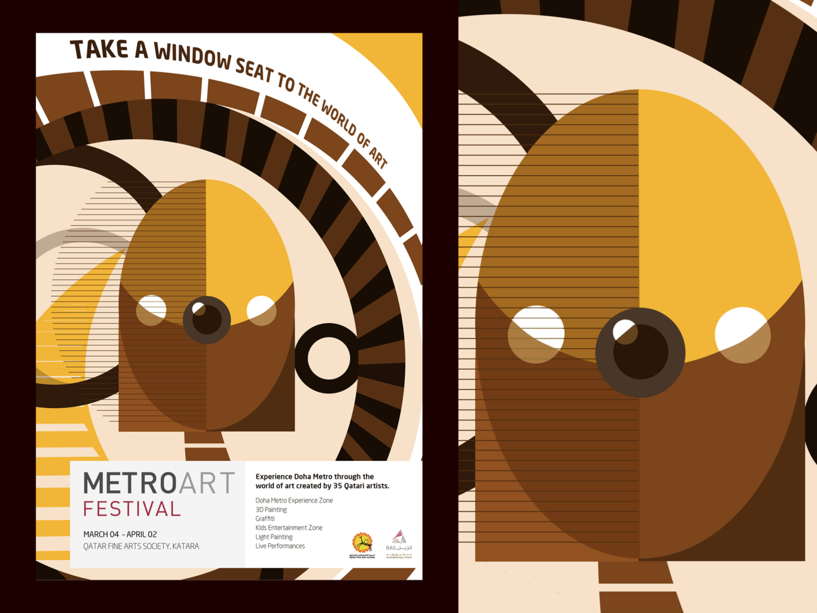 Qatar Rail Metro Art: Surrealism design events graphic design illustration