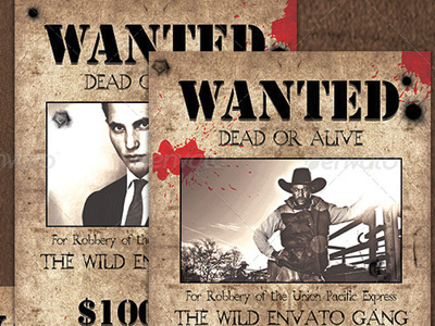 Wanted Coupon alive coupon dead dsign flyer old paper poster reward sheriff template wanted wild west