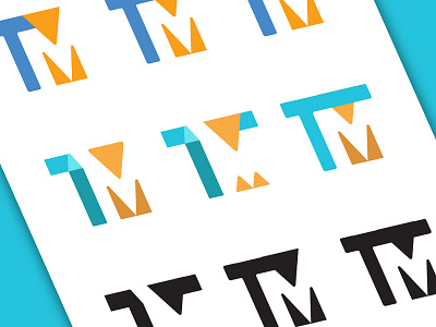 Logo Exploration - Letter T & M brand brand identity branding color flat letter m letter t logo logo design logo exploration mobile development web development company