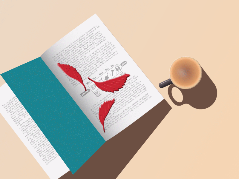 Coffee & Books 2d 3d animation books coffee graphics design illustrations monday motion graphics page flip