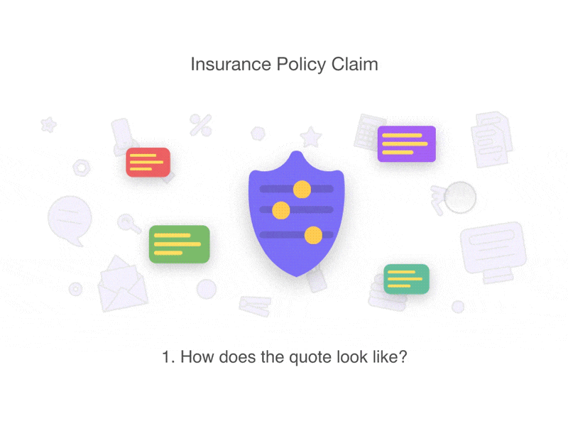 Insurance Policy Claim Steps Animation