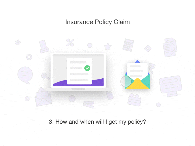 Insurance Policy Claim Steps Animation