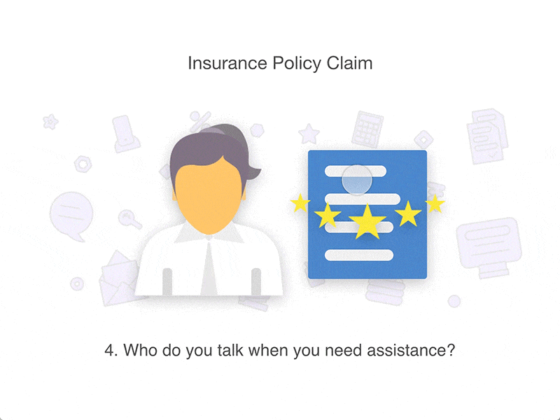 Insurance Policy Claim Steps Animation