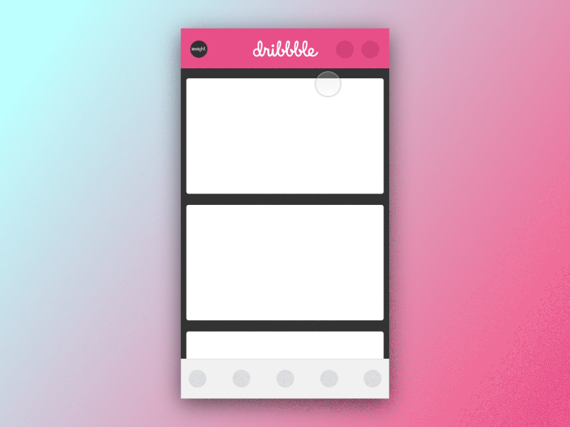 Dribbble App Pull to Refresh Animation