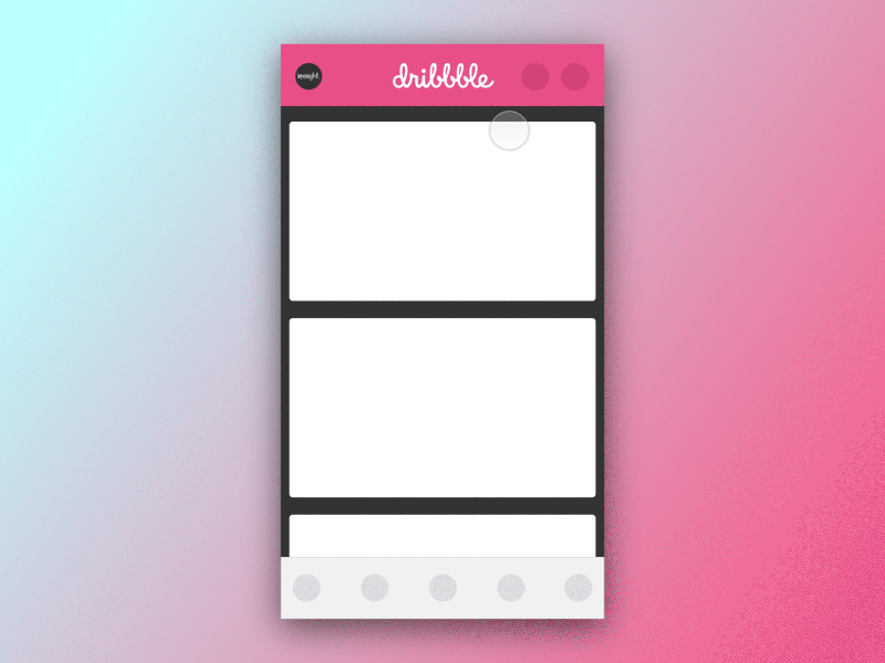 Dribbble App Pull to Refresh Animation animation dribble ball interaction loader loader animation loading animation principle pull to refresh ui ux