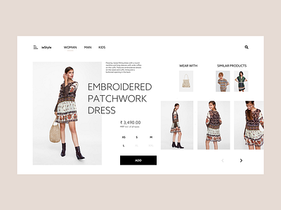 ieStyle Website Layout animation cloth dress fashion icon interaction ui ux visual design website woman