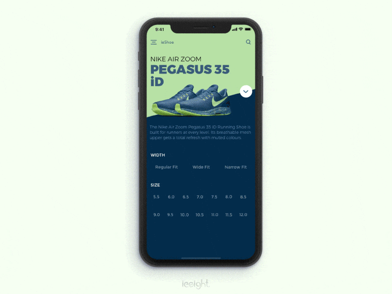ieShoe Nike Mobile App Interaction