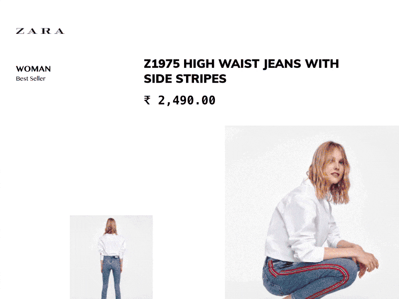 Zara Website Parallax animation clean e commerce interaction layout minimal parallax principleformac ui user experience design user interface design ux website