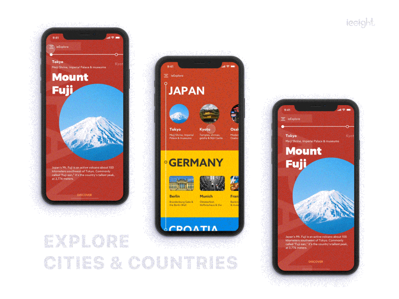 ieExplore App Interaction app app concept clean explorations interaction design layout minimal mobile parallax scrolling typogaphy ui user experience design user interface design ux