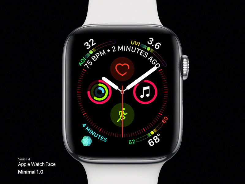 Apple Watch Face UI fix - GIF apple apple event apple watch gif gradient icon ui user experience design user interface design ux watch face