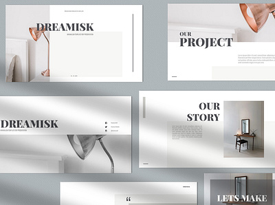 Dreamisk - Presentation Template branding company profile design dreamisk illustration minimalist premium presentation presentation template product product design template