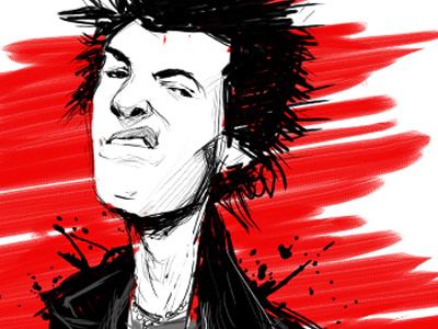 Sid Small art artwork digital illustration music portrait rock and roll sid vicious sketch