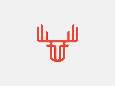 Western Rise Mark animal anters apparel brand elk line logo minimal moose stag wilderness
