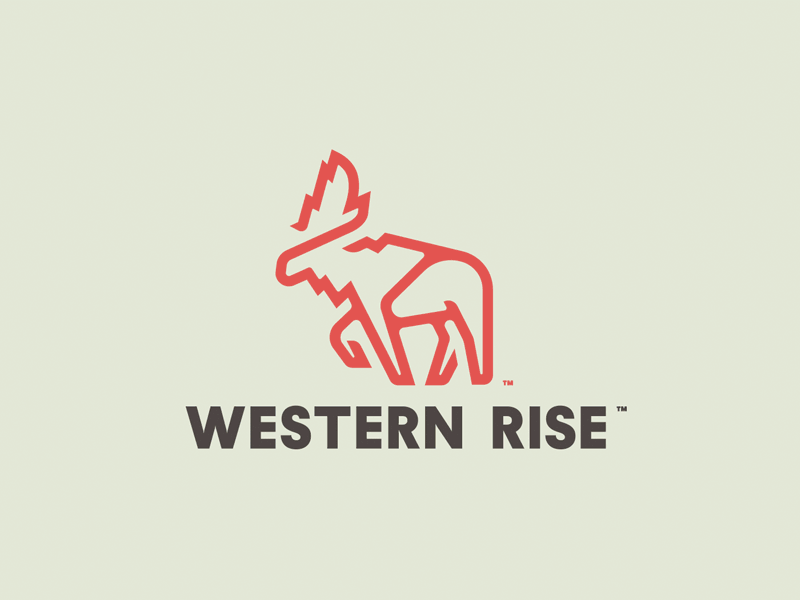 Western Rise Identity apparel logo logomark moose wilderness wordmark