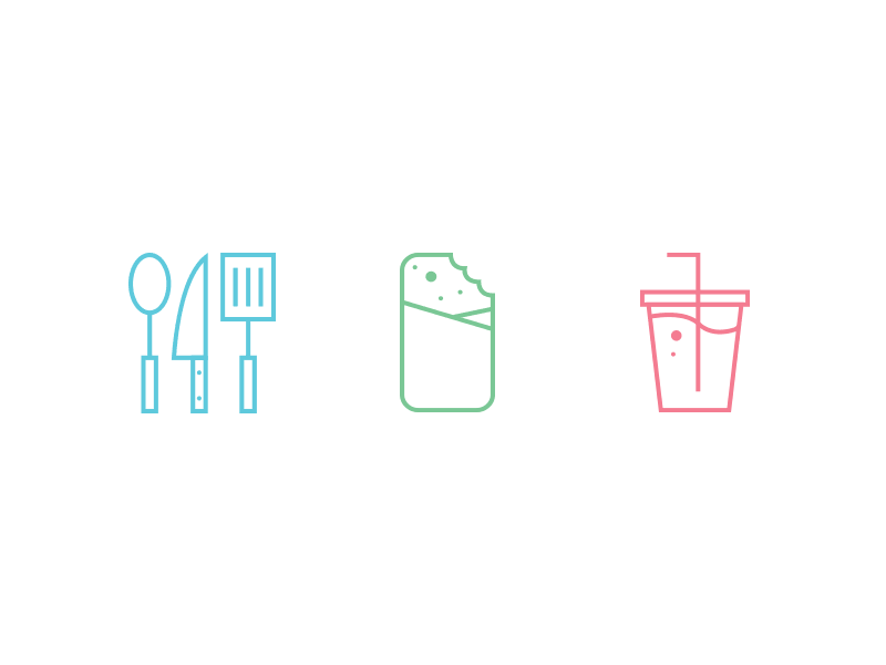 Food Iconz food icons illustration lines minimal yummy