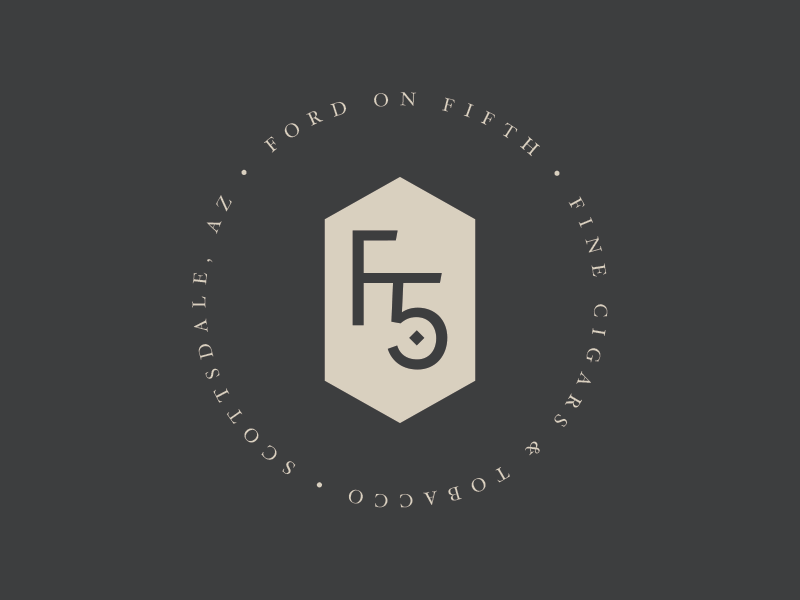 Ford on Fifth Identity cigars geometric identity logo mark sans serif tobacco word mark