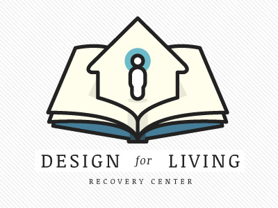 Design for Living Final book house identity logo noticia person serif