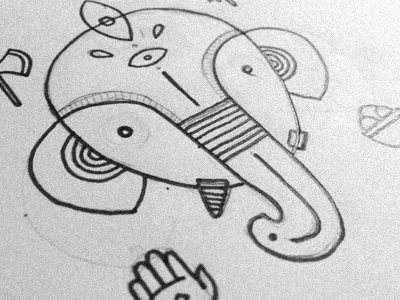 Ganesha Sketch elephant ganesh ganesha illustration lines pen sketch