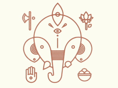 Ganesha apparel elephant ganesha illustration lines