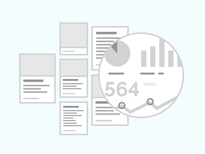 Words & Numbers charts graphs illustration wireframes