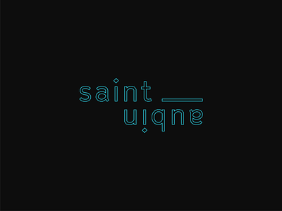 Saint Aubin Wordmark branding design logo mark music type typography wordmark