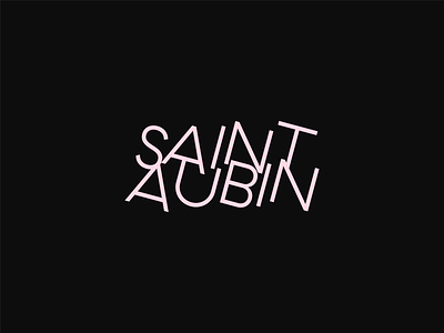Saint Aubin Wordmark band branding logo mark music type typography wordmark