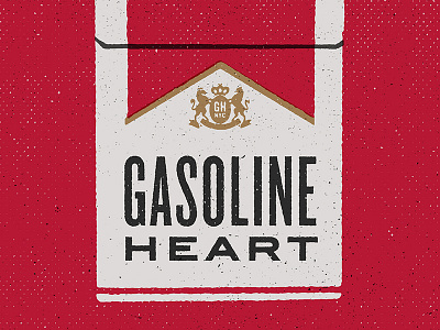 Gasoline Heart cigarettes gasoline heart gigposter halftone poster print