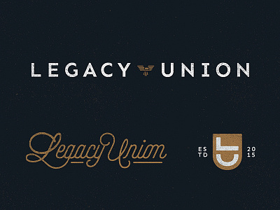 Legacy Union Elements brand branding eagle elements legacy union logo monogram photography script type typography
