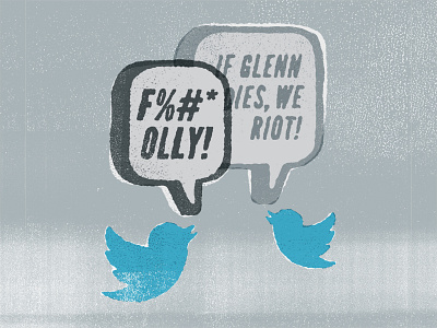 TV tweets editorial illustration game of thrones glenn olly television the 100 day project the walking dead tv tweet twitter