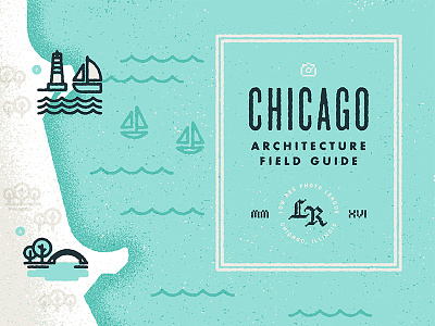 Chicago Architecture Field Guide architecture chicago field guide icons illustration low res studio map poster screenprint