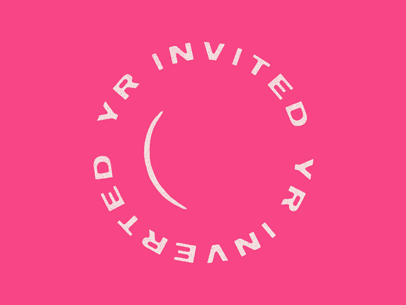 Yr Invited animation dribbble gif invite loop moon motion typography