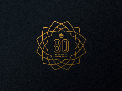 80 Years 80th anniversary basketball concept logo mark net seal