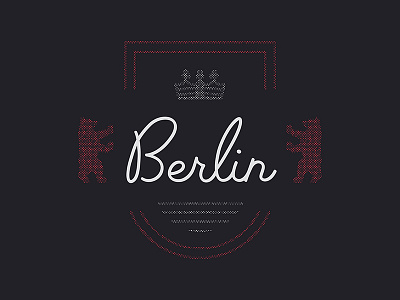 Berlin berlin germany halftone illustration type typography