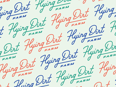 Flying Dirt Script brand branding halftone logo mark script type typography