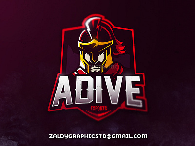 Adive Esports Mascot Logo esports game gaming illustration illustrator inspiration knight logo mascot sports team warrior