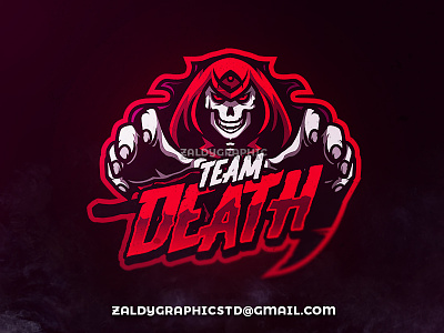 Team Death design esports game gaming graphic grimreaper illustration illustrator mascot sports team vector