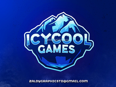 Icycool games logo cool games gaming ice illustration logo mascot platform web
